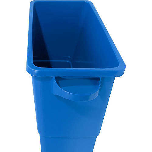 Genuine Joe 23 Gallon Recycling Container 23 gal Capacity - Rectangular - 30" Height x 22.5" Width x 11" Depth - Blue, White - 1 Each (GJO57258)