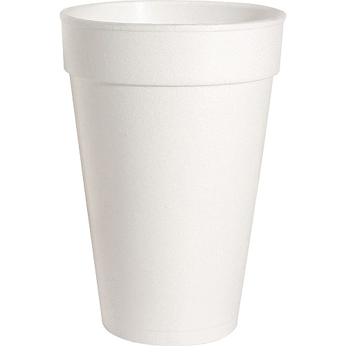 Genuine Joe 16 oz Hot/Cold Foam Cups 16 fl oz - White - Foam - Hot Drink, Cold Drink - 25/Pack - 20 / Carton (GJO58554)