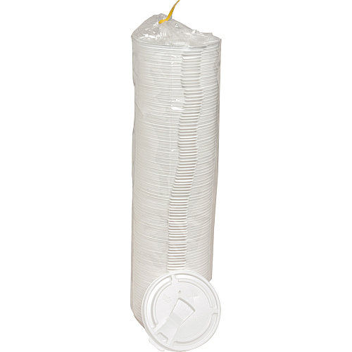 Genuine Joe 12oz-24oz Hot/Cold Foam Cup Lids White - 100/Pack - 10 / Carton (GJO58555)