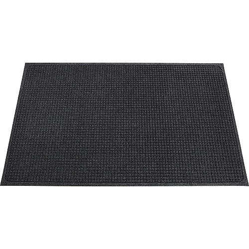 Genuine Joe EcoGuard Indoor Wiper Floor Mats Indoor - 36" Length x 24" Width - Plastic, Rubber - Charcoal Gray - 1 Each (GJO58935)