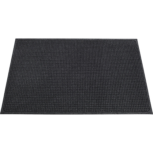 Genuine Joe EcoGuard Indoor Wiper Floor Mats Indoor - 36" Length x 24" Width - Plastic, Rubber - Charcoal Gray - 1 Each (GJO58935)