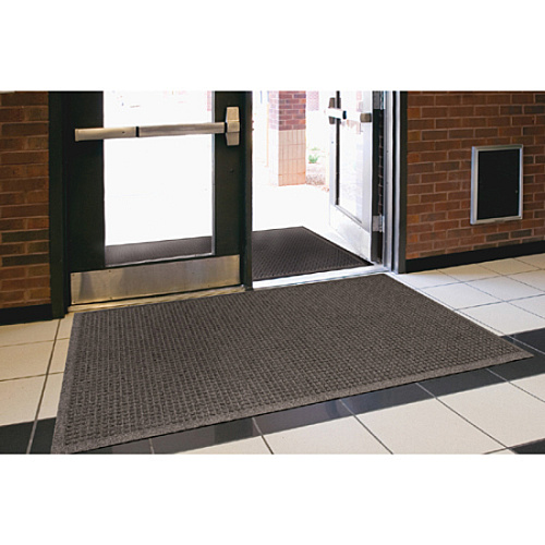 Genuine Joe EcoGuard Indoor Wiper Floor Mats Indoor - 36" Length x 24" Width - Plastic, Rubber - Charcoal Gray - 1 Each (GJO58935)