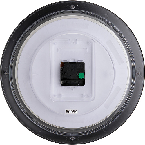 Lorell 13-1/4" Round Wall Clock Analog - Quartz - White Main Dial - Black Case - Plastic (LLR60989)