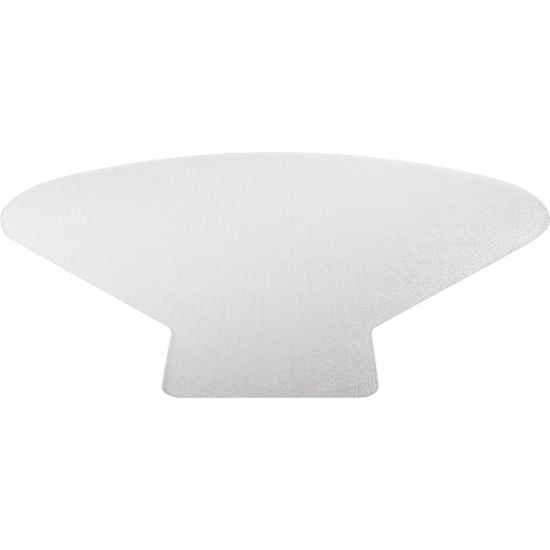 Lorell L-Workstation Medium-pile Chairmat Carpeted Floor - 66" Length x 60" Width x 0.125" Thickness - Lip Size 12" Length x 20" Width - Vinyl - Clear - 1 Each (LLR69156)