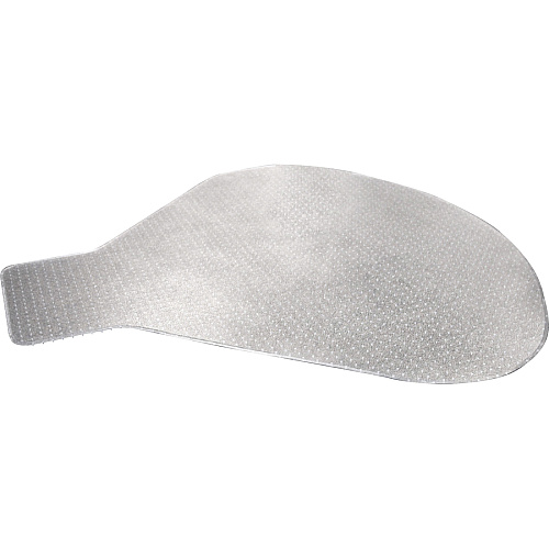 Lorell L-Workstation Medium-pile Chairmat Carpeted Floor - 66" Length x 60" Width x 0.125" Thickness - Lip Size 12" Length x 20" Width - Vinyl - Clear - 1 Each (LLR69156)