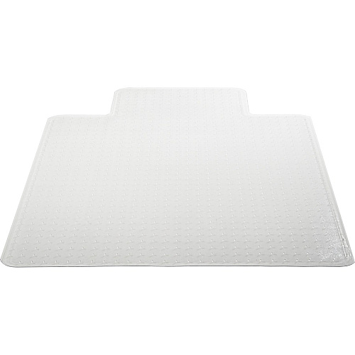 Lorell Wide Lip Low-pile Chairmat Carpeted Floor - 53" Length x 45" Width x 0.122" Thickness - Lip Size 12" Length x 25" Width - Vinyl - Clear - 1 Each (LLR69158)