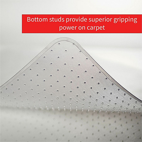 Lorell Low-Pile Chairmat Carpeted Floor - 60" Length x 46" Width x 0.122" Thickness - Rectangular - Vinyl - Clear - 1 Each (LLR69160)