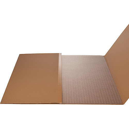 Lorell Plush-pile Chairmat Carpeted Floor - 60" Length x 46" Width x 0.173" Thickness - Rectangular - Vinyl - Clear - 1 Each (LLR69164)