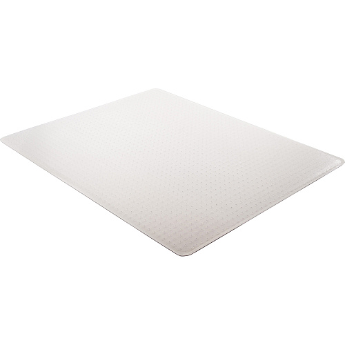 Lorell Plush-pile Chairmat Carpeted Floor - 60" Length x 46" Width x 0.173" Thickness - Rectangular - Vinyl - Clear - 1 Each (LLR69164)
