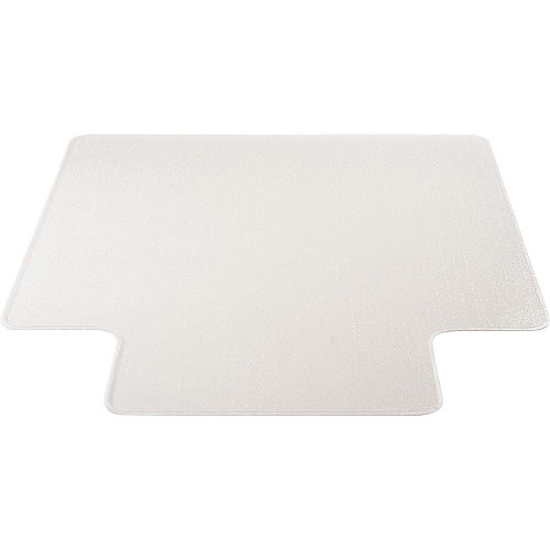 Lorell Plush-pile Wide-Lip Chairmat Carpeted Floor - 53" Length x 45" Width x 0.173" Thickness - Lip Size 12" Length x 25" Width - Vinyl - Clear - 1 Each (LLR69166)