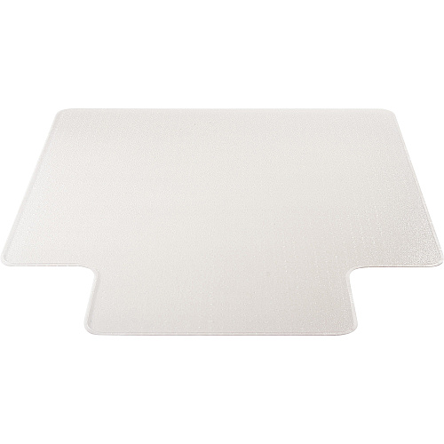 Lorell Plush-pile Wide-Lip Chairmat Carpeted Floor - 53" Length x 45" Width x 0.173" Thickness - Lip Size 12" Length x 25" Width - Vinyl - Clear - 1 Each (LLR69166)