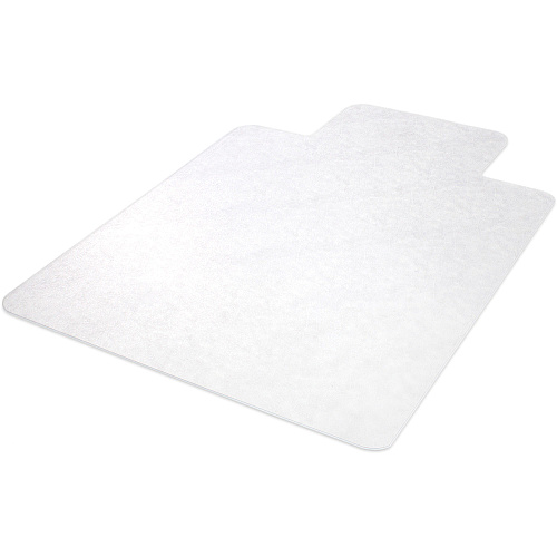 Lorell Wide Lip Chairmat Hard Floor, Wood Floor, Vinyl Floor, Tile Floor - 53" Length x 45" Width x 0.095" Thickness - Lip Size 12" Length x 25" Width - Vinyl - Clear - 1 Each (LLR69167)