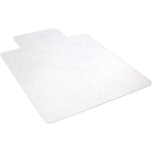 Lorell Wide Lip Chairmat Hard Floor, Wood Floor, Vinyl Floor, Tile Floor - 53" Length x 45" Width x 0.095" Thickness - Lip Size 12" Length x 25" Width - Vinyl - Clear - 1 Each (LLR69167)