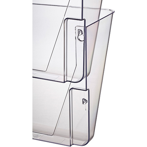 Officemate Mountable Wall File, Clear, 2PK 10.62" Height x 13" Width x 4.12" Depth - Clear - Plastic - 2 / Box (21404)