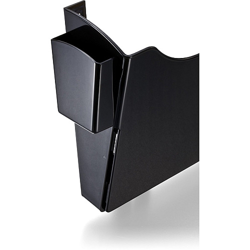 Officemate Grande Central Wall Filing System 4 Pocket(s) - 23.50" Height x 16.62" Width x 4.75" Depth - Black - 1 Pack (21724)