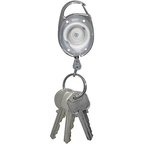Tatco Reel Key Chain with Chrome Carabiner Chrome - 6 / Pack (58200)