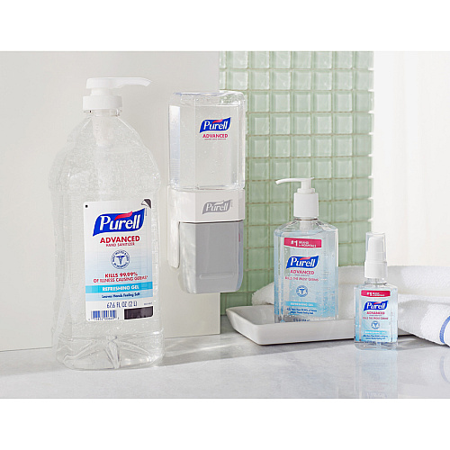 PURELL&reg; Advanced Hand Sanitizer Gel 2 fl oz - Pump Bottle Dispenser - Kill Germs - Hand - Clear - 1 Each (960624)