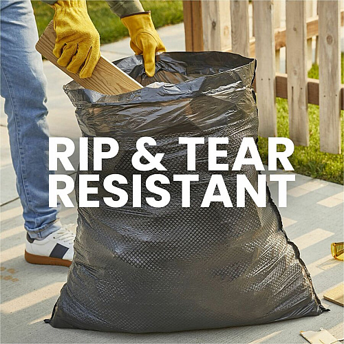 Glad ForceFlexPlus Large Drawstring Trash Bags Large Size - 30 gal Capacity - 24.88" Length x 24.02" Width - Drawstring Closure - Black - Home, Office, Can - 25/Box - 1 Each (70359)
