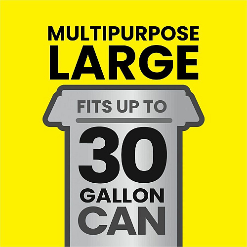 Glad ForceFlexPlus Large Drawstring Trash Bags Large Size - 30 gal Capacity - 24.88" Length x 24.02" Width - Drawstring Closure - Black - Home, Office, Can - 25/Box - 1 Each (70359)