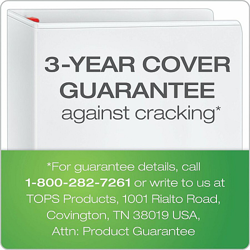 Cardinal Xtralife ClearVue Locking Slant-D Binders 1" Binder Capacity - Letter - 8 1/2" x 11" Sheet Size - 270 Sheet Capacity - 1" Spine Width - 3 Ring(s) - Fastener(s): D-Ring - Pocket(s): 2, Inside Front & Back - Polyolefin - White - 14.40 oz  (26300CB)