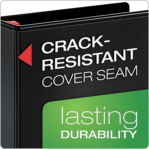 Cardinal Xtralife ClearVue Locking Slant-D Binders 5" Binder Capacity - Letter - 8 1/2" x 11" Sheet Size - 1100 Sheet Capacity - 4 3/8" Spine Width - 3 Ring(s) - Fastener(s): D-Ring - Pocket(s): 2, Inside Front & Back - Polyolefin - Black - 2.25 (26351CB)