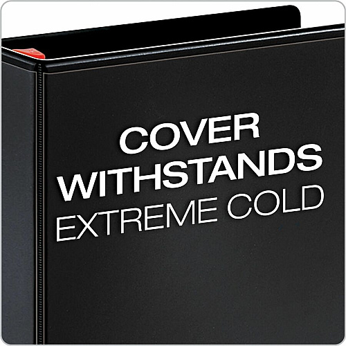 Cardinal Xtralife ClearVue Locking Slant-D Binders 5" Binder Capacity - Letter - 8 1/2" x 11" Sheet Size - 1100 Sheet Capacity - 4 3/8" Spine Width - 3 Ring(s) - Fastener(s): D-Ring - Pocket(s): 2, Inside Front & Back - Polyolefin - Black - 2.25 (26351CB)