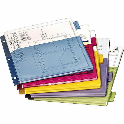 Cardinal Expanding Pocket Poly Divider 5 x Divider(s) - 5 Tab(s)/Set - 9.8" Divider Width x 11.50" Divider Length - Letter - 8.50" Width x 11" Length - 3 Hole Punched - Translucent Poly Divider - Multicolor Poly Tab(s) - Non-stick, Insertable Ta (84012CB)