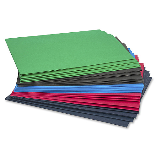 Business Source Letter Recycled Pocket Folder 8 1/2" x 11" - 100 Sheets Capacity - 2 Internal Pocket(s) - Paper - Assorted - Die-cut, Card Holder - 35% Recycled - 25 / Box (BSN78502)