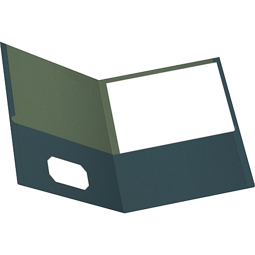 Business Source Letter Recycled Pocket Folder 8 1/2" x 11" - 100 Sheets Capacity - 2 Internal Pocket(s) - Paper - Assorted - Die-cut, Card Holder - 35% Recycled - 25 / Box (BSN78502)