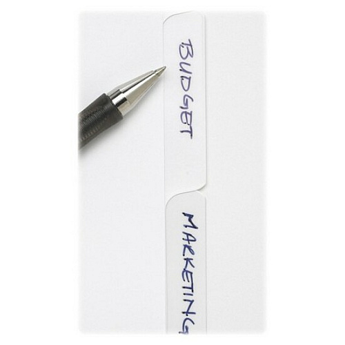 Business Source 3-Ring 5-Tab Erasable Tab Indexes 5 Write-on Tab(s) - 2" Tab Width - 8.5" Divider Width x 11" Divider Length - Letter - 3 Hole Punched - White Divider - Mylar Tab(s) - 100% Recycled - Erasable, Reinforced Edges, Punched, Laminat (BSN20072)