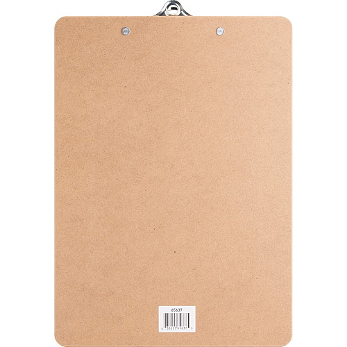 Business Source Hardboard Clipboard Standard - 9" x 12 1/2" Sheet Size - Hardboard - Brown - 1 Each (BSN65637)