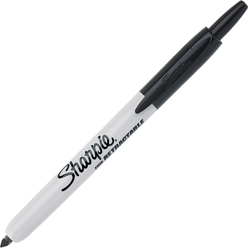 Sharpie Retractable Permanent Marker Fine Marker Point - Retractable - Black Ink - 1 Each (32721PP)