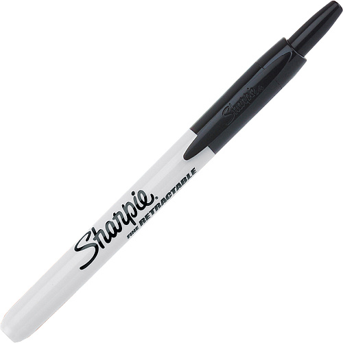 Sharpie Retractable Permanent Marker Fine Marker Point - Retractable - Black Ink - 1 Each (32721PP)