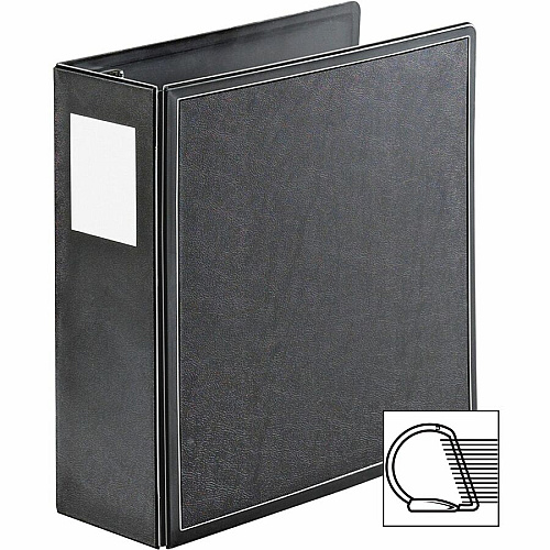 Cardinal SuperLife EasyOpen Locking Slant-D Binder 4" Binder Capacity - Letter - 8 1/2" x 11" Sheet Size - 775 Sheet Capacity - 3 Ring(s) - Fastener(s): D-Ring - Polypropylene - Black - 2.60 lb - Hinged, Non-stick, Heavy Duty, Sheet Lifter, Lock (14042CB)