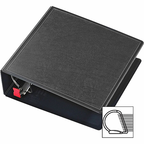 Cardinal SuperLife EasyOpen Locking Slant-D Binder 4" Binder Capacity - Letter - 8 1/2" x 11" Sheet Size - 775 Sheet Capacity - 3 Ring(s) - Fastener(s): D-Ring - Polypropylene - Black - 2.60 lb - Hinged, Non-stick, Heavy Duty, Sheet Lifter, Lock (14042CB)