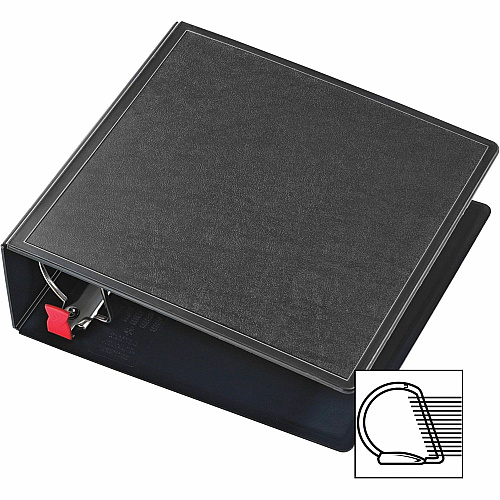 Cardinal SuperLife EasyOpen Locking Slant-D Binder 4" Binder Capacity - Letter - 8 1/2" x 11" Sheet Size - 775 Sheet Capacity - 3 Ring(s) - Fastener(s): D-Ring - Polypropylene - Black - 2.60 lb - Hinged, Non-stick, Heavy Duty, Sheet Lifter, Lock (14042CB)