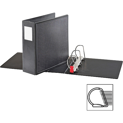 Cardinal SuperLife EasyOpen Locking Slant-D Binder 4" Binder Capacity - Letter - 8 1/2" x 11" Sheet Size - 775 Sheet Capacity - 3 Ring(s) - Fastener(s): D-Ring - Polypropylene - Black - 2.60 lb - Hinged, Non-stick, Heavy Duty, Sheet Lifter, Lock (14042CB)