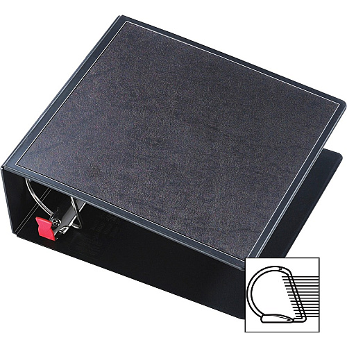 Cardinal SuperLife EasyOpen Locking Slant-D Binder 5" Binder Capacity - Letter - 8 1/2" x 11" Sheet Size - 925 Sheet Capacity - Fastener(s): 3 x D-Ring - Polypropylene - Black - 2.85 lb - Hinged, Non-stick, Heavy Duty, Sheet Lifter, Locking Ring (14052CB)