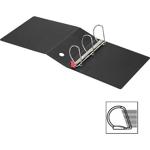 Cardinal SuperLife EasyOpen Locking Slant-D Binder 5" Binder Capacity - Letter - 8 1/2" x 11" Sheet Size - 925 Sheet Capacity - Fastener(s): 3 x D-Ring - Polypropylene - Black - 2.85 lb - Hinged, Non-stick, Heavy Duty, Sheet Lifter, Locking Ring (14052CB)