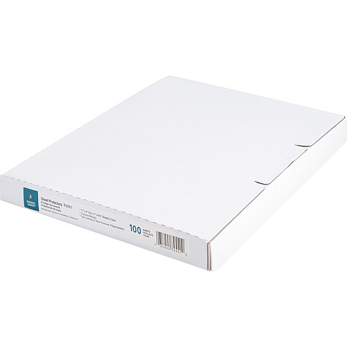 Business Source Top-Loading Poly Sheet Protectors 11" Height x 9" Width x 1.9 mil Thickness - For Letter 8 1/2" x 11" Sheet - 3 x Holes - Ring Binder - Rectangular - Clear - Polypropylene - 100 / Box (BSN74551)