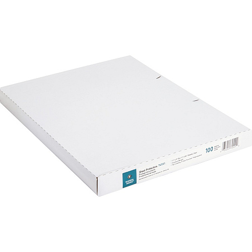Business Source Top-Loading Poly Sheet Protectors 11" Height x 9" Width x 1.9 mil Thickness - For Letter 8 1/2" x 11" Sheet - 3 x Holes - Ring Binder - Rectangular - Clear - Polypropylene - 100 / Box (BSN74551)