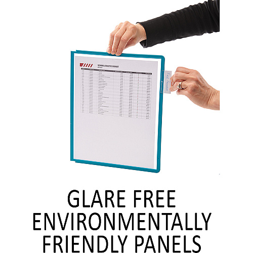 DURABLE Replacement Panels for SHERPA&reg;/VARIO&reg; Reference Display System Support Letter 8.50" x 11" Media - Polypropylene - 12" Height x 9.5" Width - 5 / Set (566610)