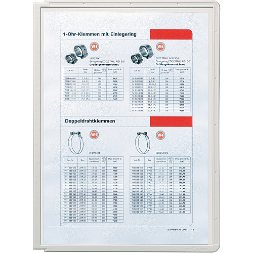 DURABLE Replacement Panels for SHERPA&reg;/VARIO&reg; Reference Display System Support Letter 8.50" x 11" Media - Polypropylene - 12" Height x 9.5" Width - 5 / Set (566610)