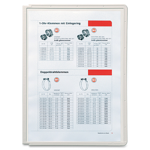 DURABLE Replacement Panels for SHERPA&reg;/VARIO&reg; Reference Display System Support Letter 8.50" x 11" Media - Polypropylene - 12" Height x 9.5" Width - 5 / Set (566610)