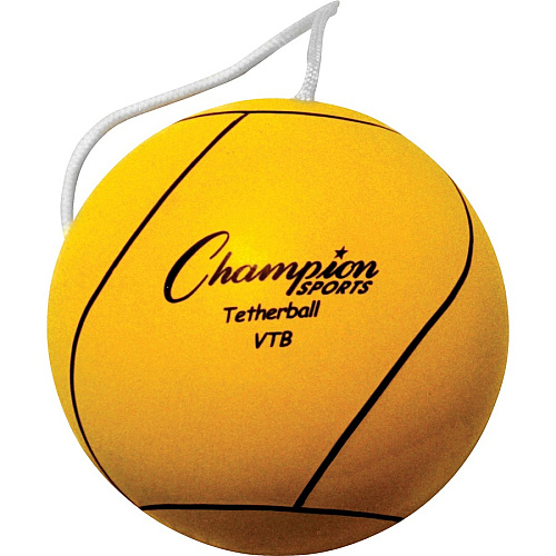 Champion Sports Yellow Tether Ball Rubber, Nylon - Yellow - 1  Each (VTB)