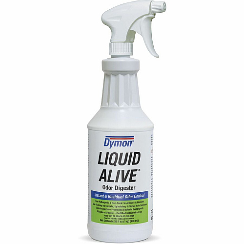 Dymon Liquid Alive Instant Odor Digester For Multipurpose - 32 fl oz (1 quart) - Recommended For: Odor Remover - Non-toxic - White Bottle - 1 Each (33632)