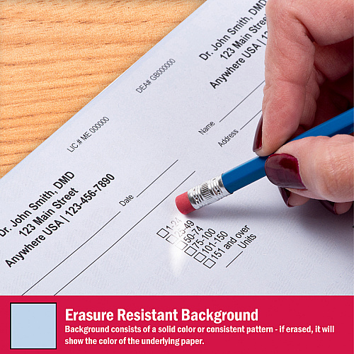 DocuGard Standard 2-part Medical Security Paper Letter - 8 1/2" x 11" - 24 lb Basis Weight - Tamper Resistant, Pantograph, Erasure Protection, Watermarked, Security Features Listing, Coin-reactive Ink, Microtext Printing, Carbonless, CMS Approved, (04544)