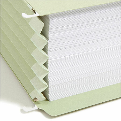 Smead FasTab 1/3 Tab Cut Legal Recycled Hanging Folder 8 1/2" x 14" - 5 1/4" Expansion - Top Tab Location - Assorted Tab Position - 11 pt. - Moss - Heavy Duty, Reinforced Tab - 10% Recycled - 9 / Box (64324)