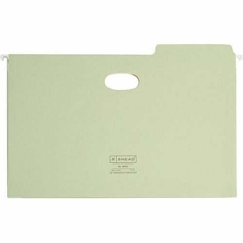 Smead FasTab 1/3 Tab Cut Legal Recycled Hanging Folder 8 1/2" x 14" - 5 1/4" Expansion - Top Tab Location - Assorted Tab Position - 11 pt. - Moss - Heavy Duty, Reinforced Tab - 10% Recycled - 9 / Box (64324)