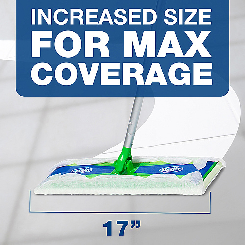 Swiffer Max Dry Cloth Refills 17.9" Width x 10" Depth - Cloth - White - 16 / Box (37109)